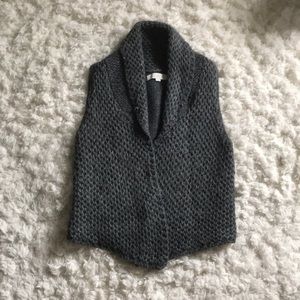 Loft Gray Crochet Vest